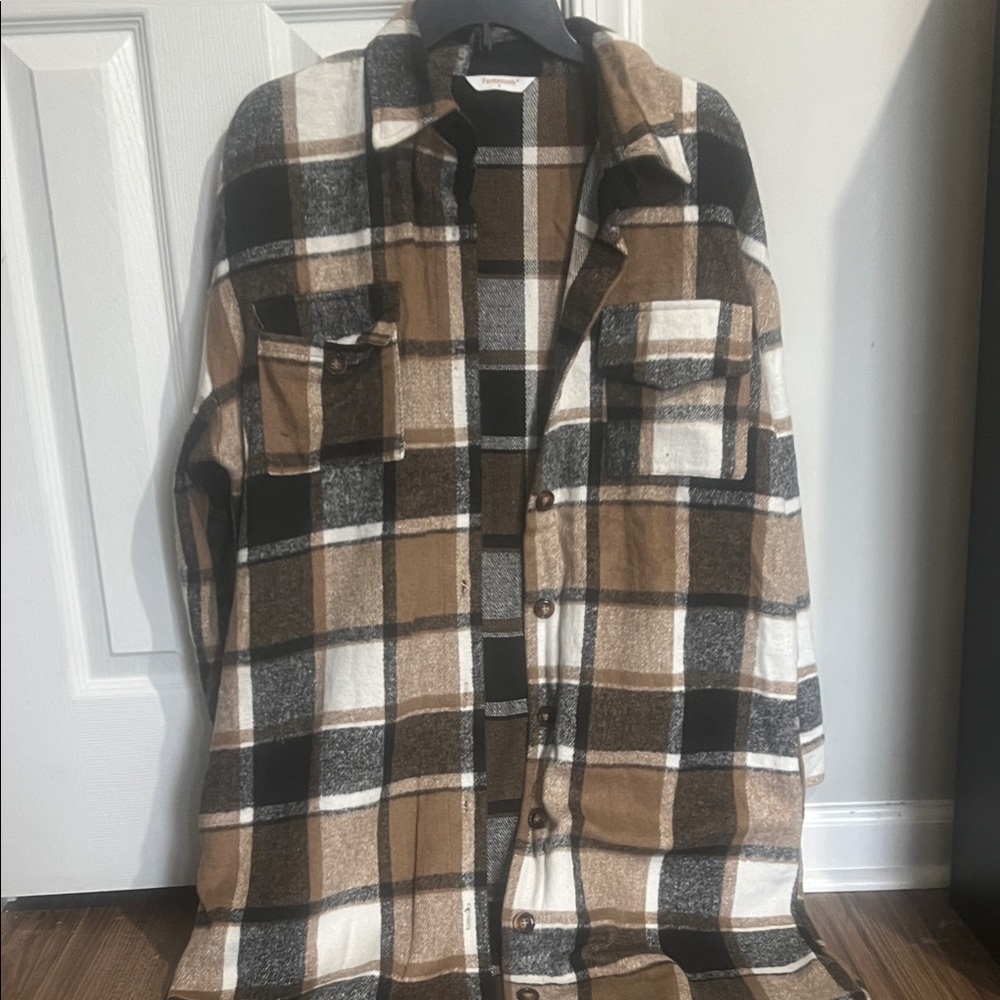 Plaid Button-Up Shirt